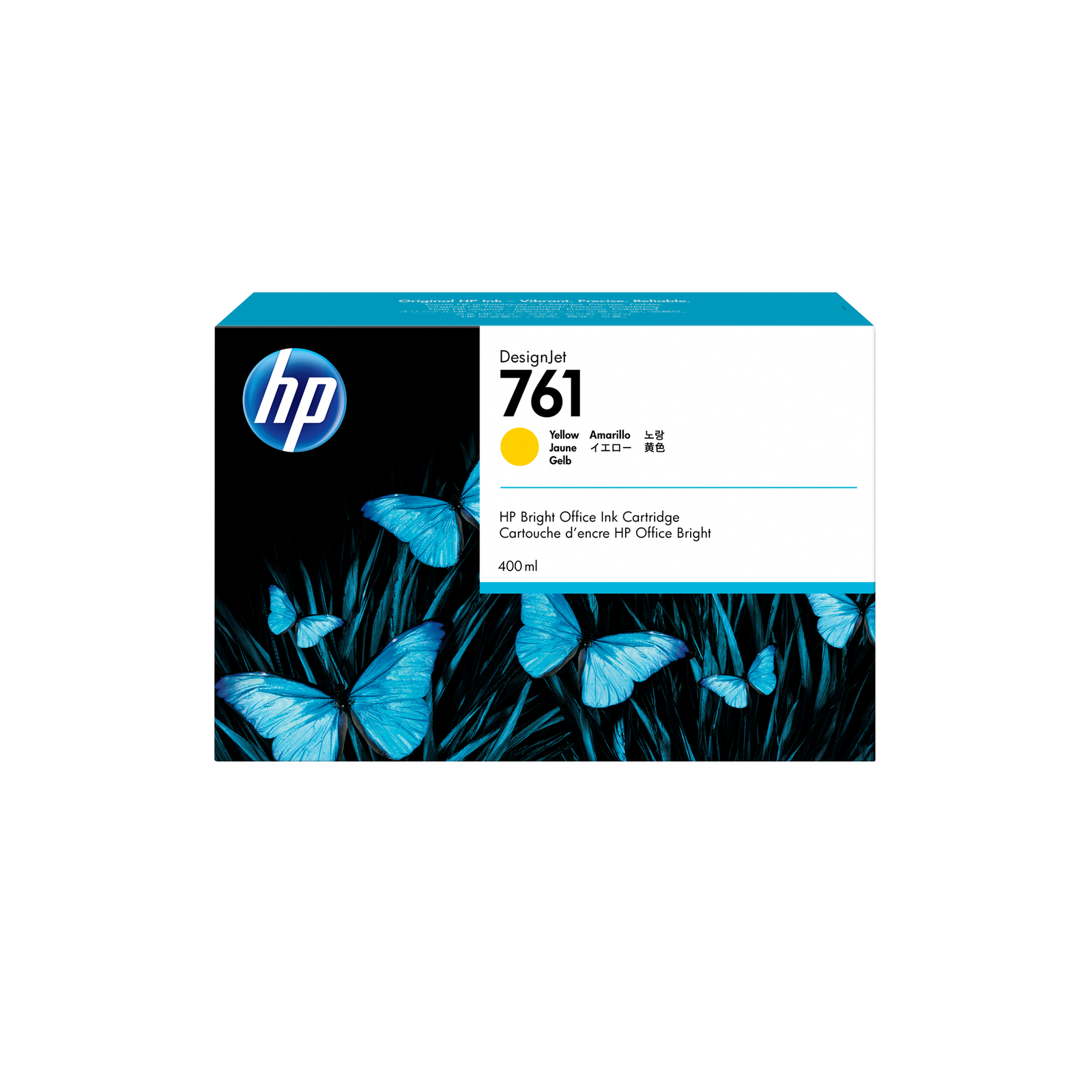 HPI 761 Yellow DesignJet Printer Cartridge 400 Ml Ink Base