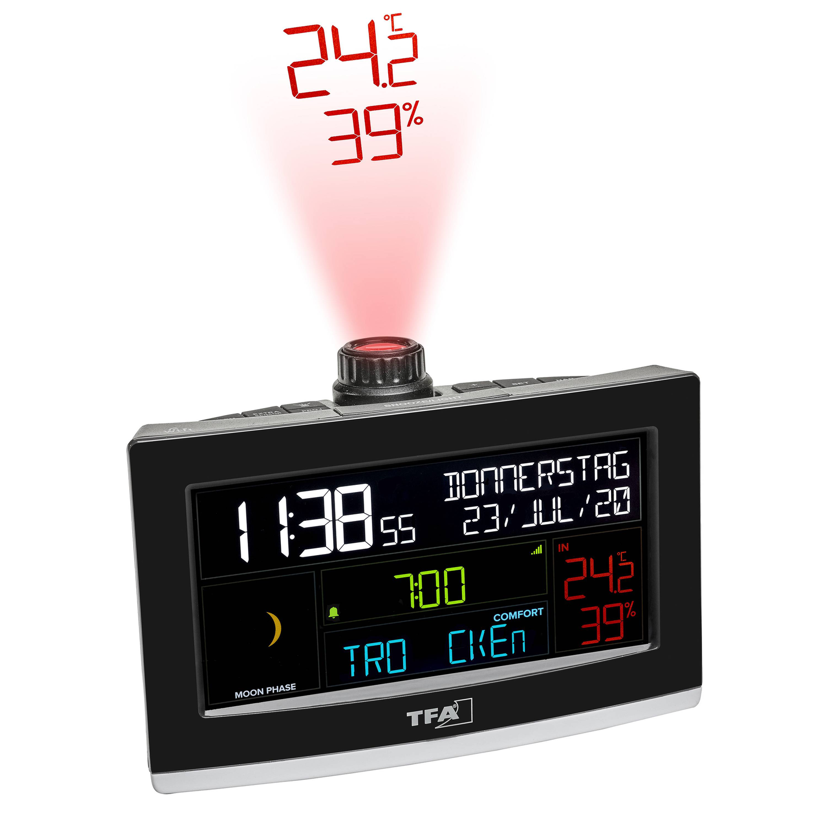 TFA Dostmann Dostmann View Show Black Indoor Hygrometer Indoor Thermometer Outdoor Thermometer