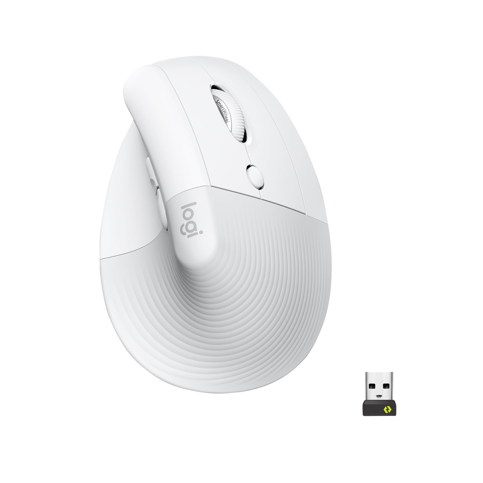 Logitech Lift Vertical Ergonomic Mouse Optical Wireless White