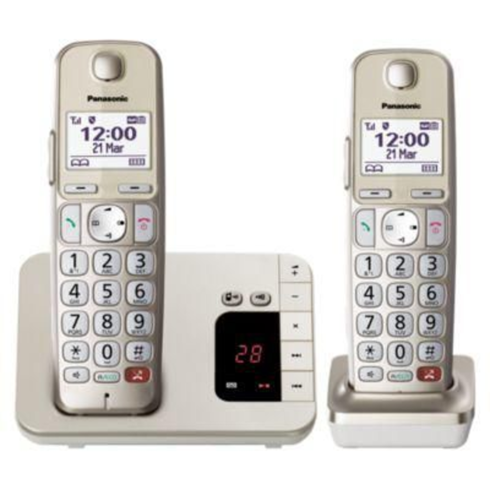 Panasonic KX-TGE262GN DECT Telephone Cordless Handset Speakerphone 200 Entries