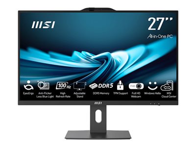 MSI PRO AP272P 14M-496EU Intel Core i5-14400 27inch FHD 2x8GB 512GB M.2 PCIe UMA 802.11 AX + BT 5.3 W11P Black