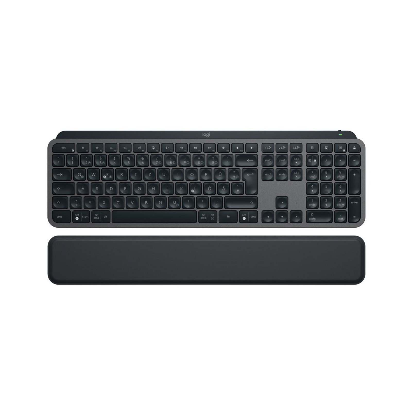 Logitech MX Keys S USB Graphite QWERTZ DE Palm Rest