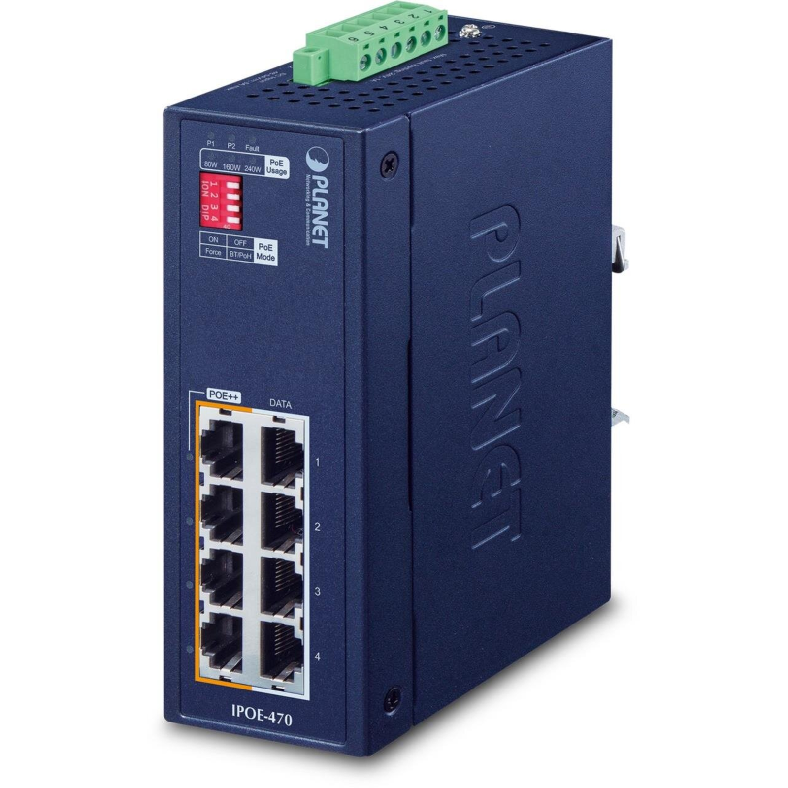 PLANET Industrial 4-port GE 802.3bt PoE++ Injector Hub