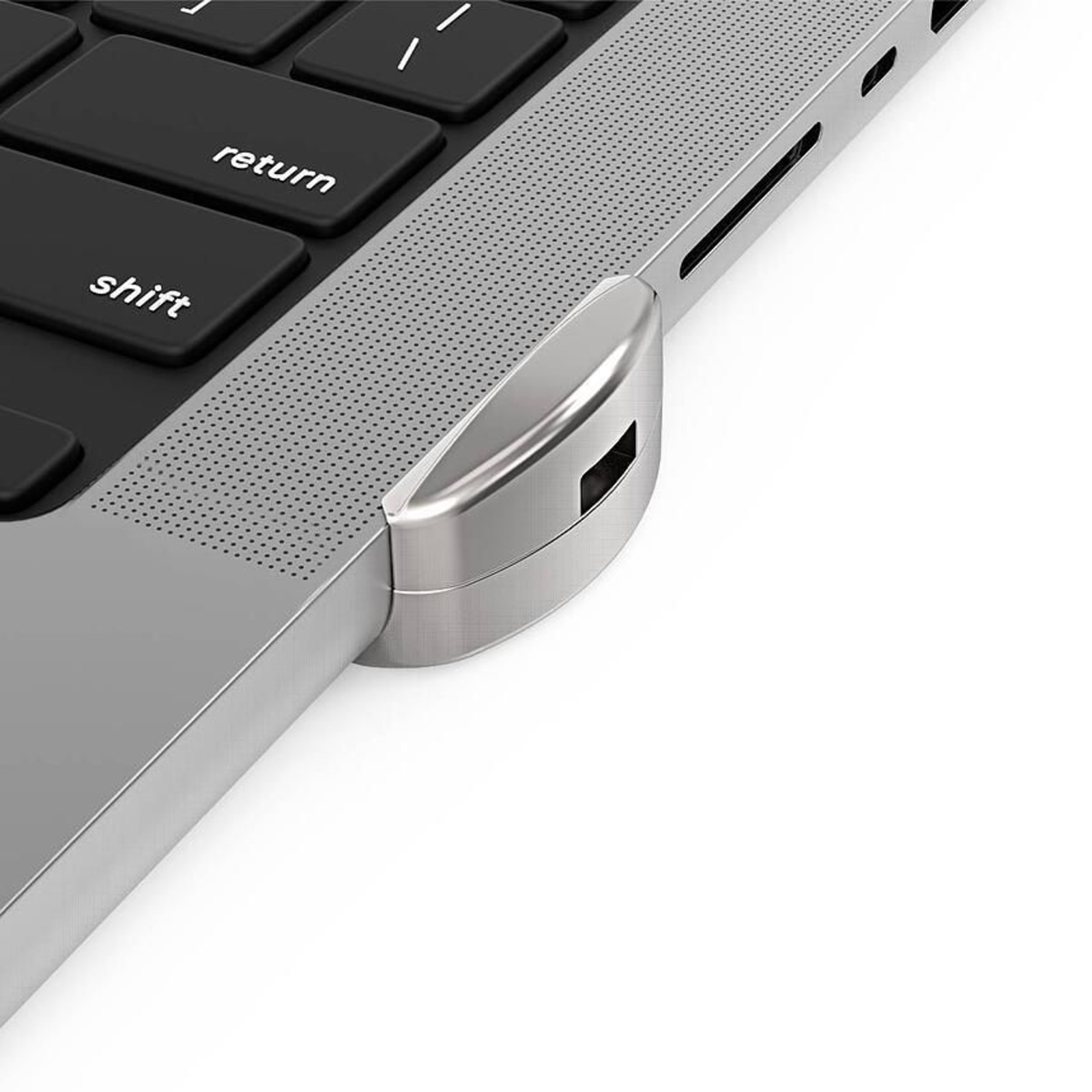 Compulocks MACBOOK PRO 14-INCH LEDGE LOCK Adapter with KEY LOCK SILVER
