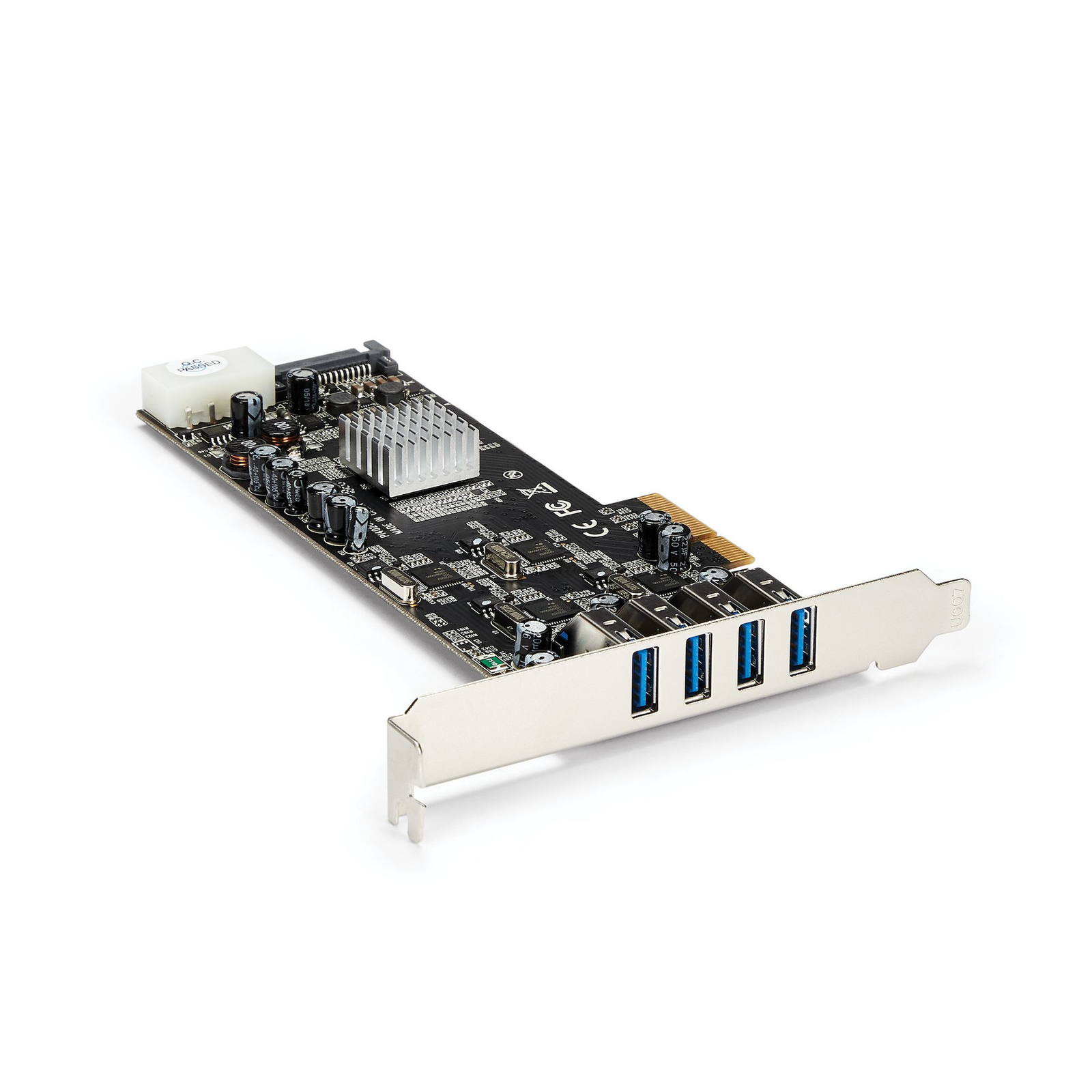 StarTech.com 4 Port USB 3.0 SuperSpeed PCI Express Interface Card with 4 5Gb-s Channels And AUS