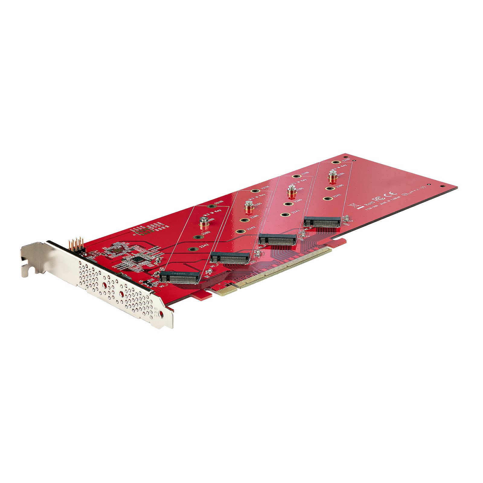 STARTECH.COM Quad M.2 PCIe Adapter Card PCI Express 4.0 X16 to Quad NVMe Or AHCI M-Key