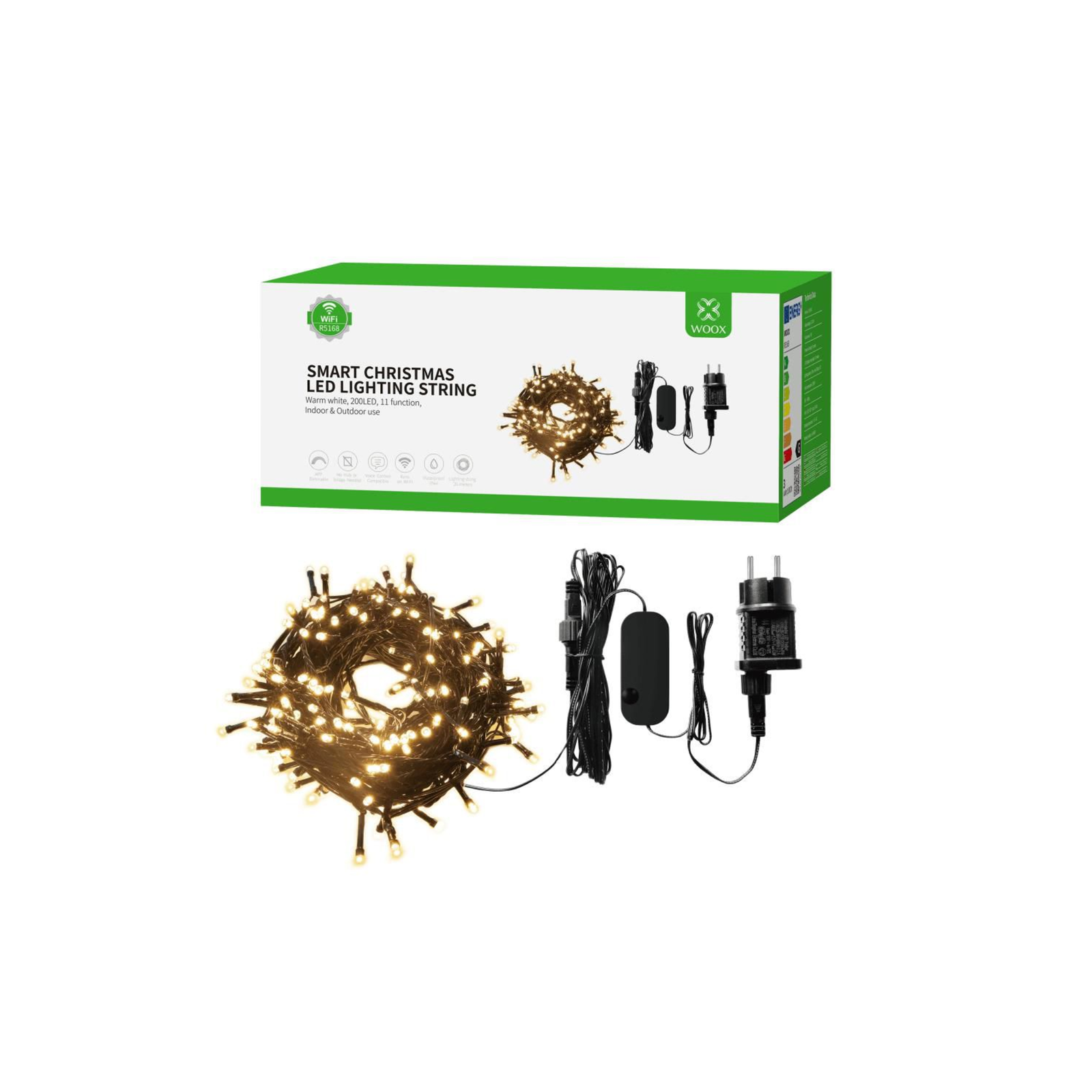 WOOX R5168 Smart Christmas LED Lighting String 20mtr 230 Lumen