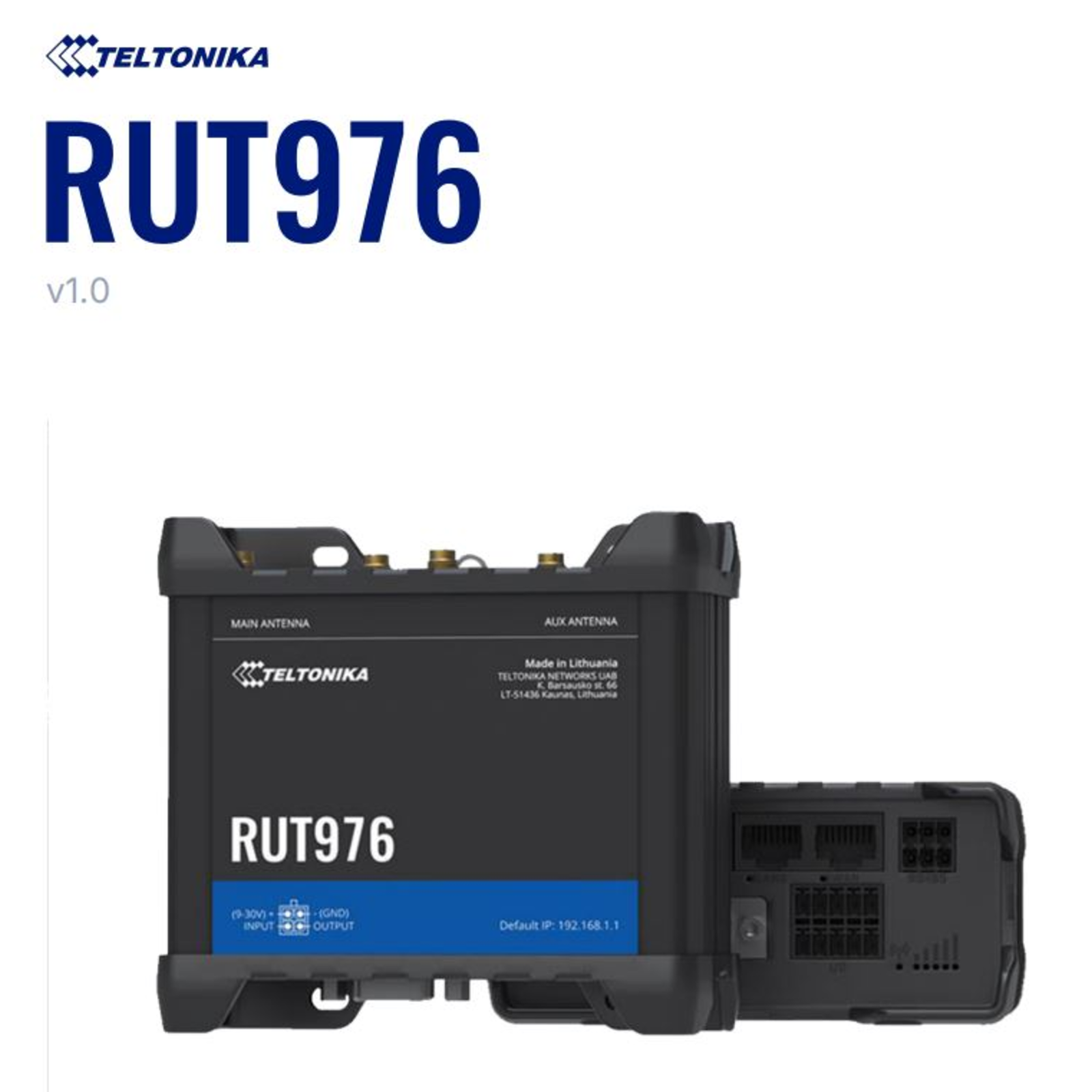 Teltonika router- RUT976- Redcap 5G router 0.1 Gbps