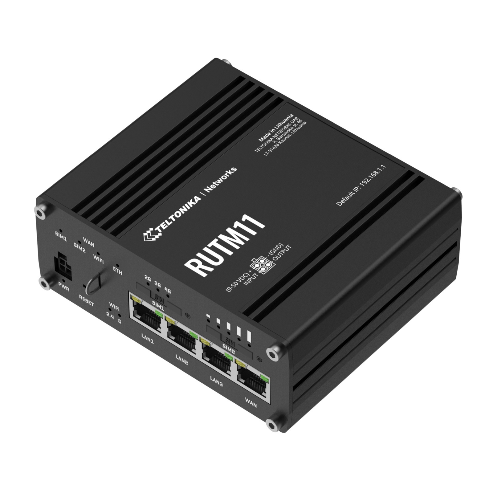 Teltonika RUTM11 Cable router Gigabit Ethernet Black (RUTM11000000)