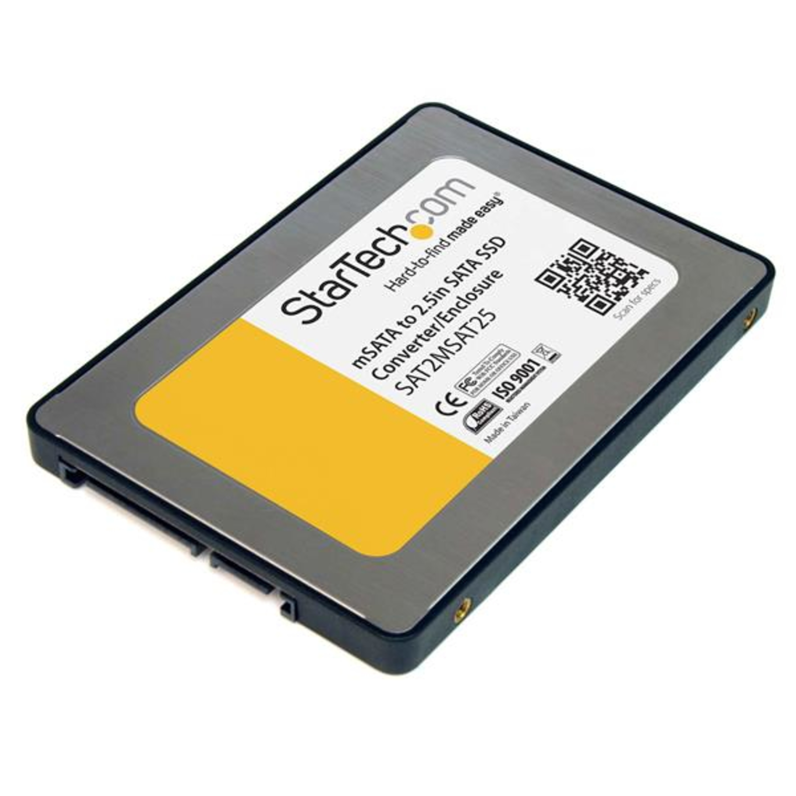 StarTech.com 2.5 SATA to Mini SATA Adapter External MSATA SSD Hard Disk Enclosure Spoke
