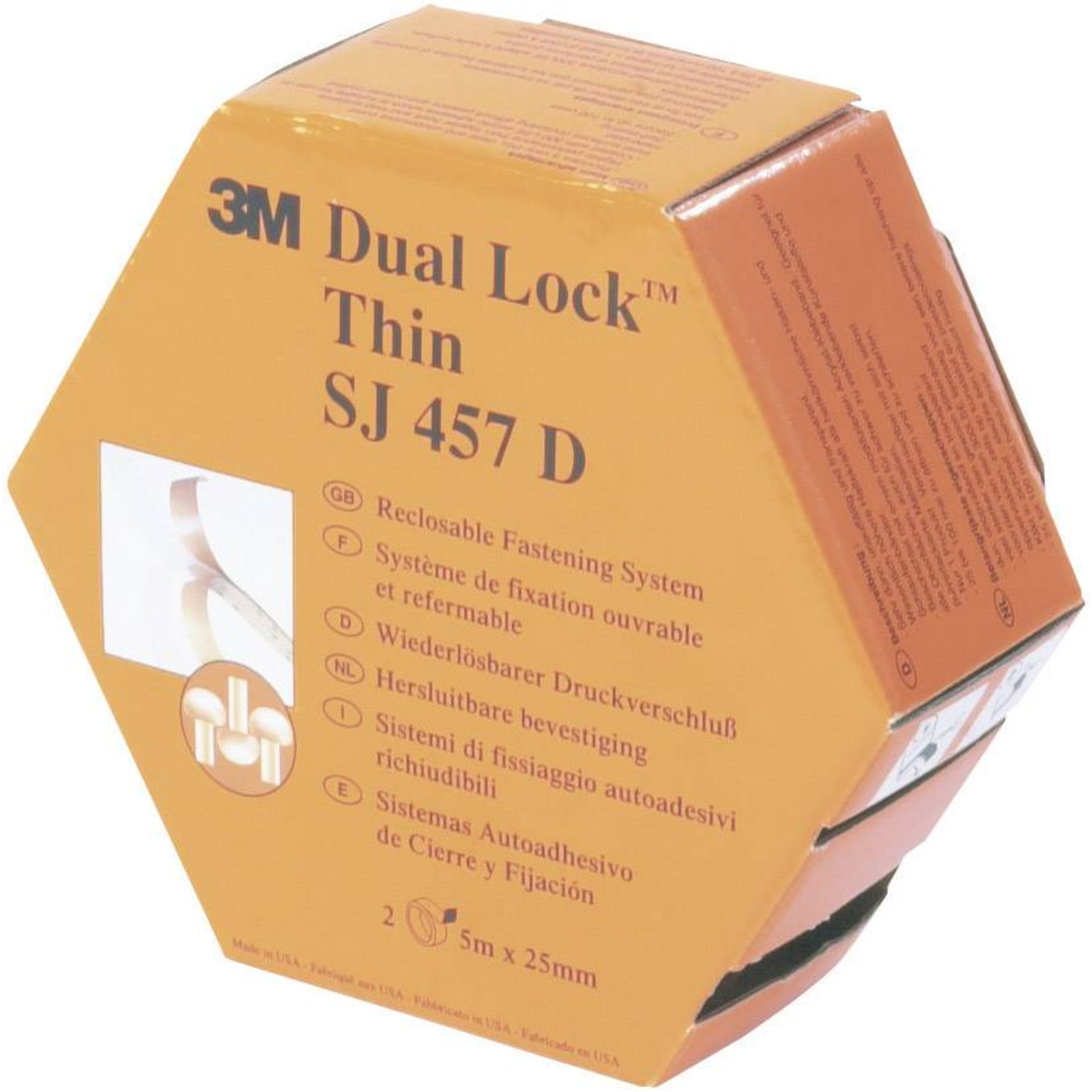 3M Dual Lock Flexible Pressure Lock Color Translucent Dimensions 25.4mm X 5 M