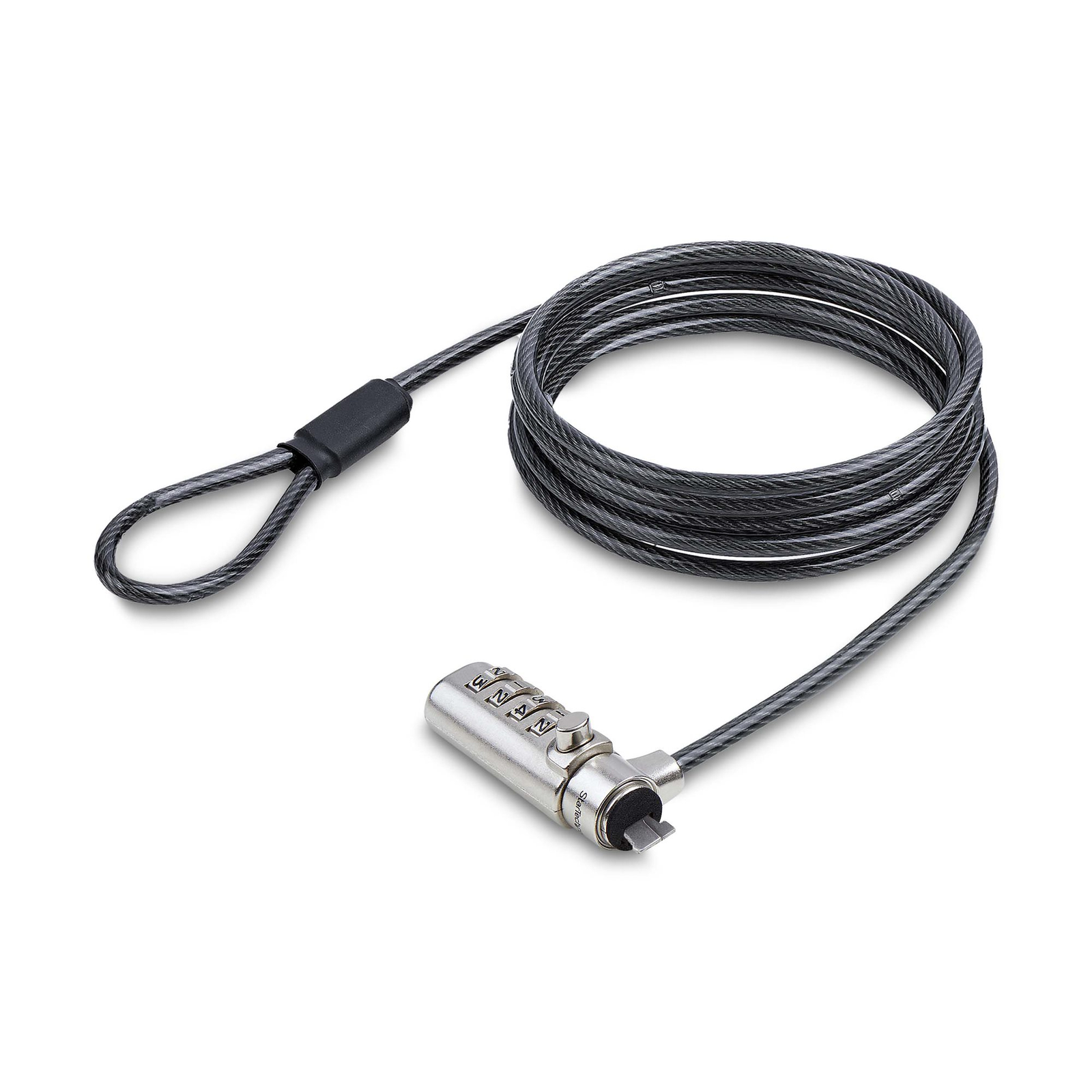 StarTech.com Slim Lock K-Slot Compatible 6.6ft Combination Locking Cable
