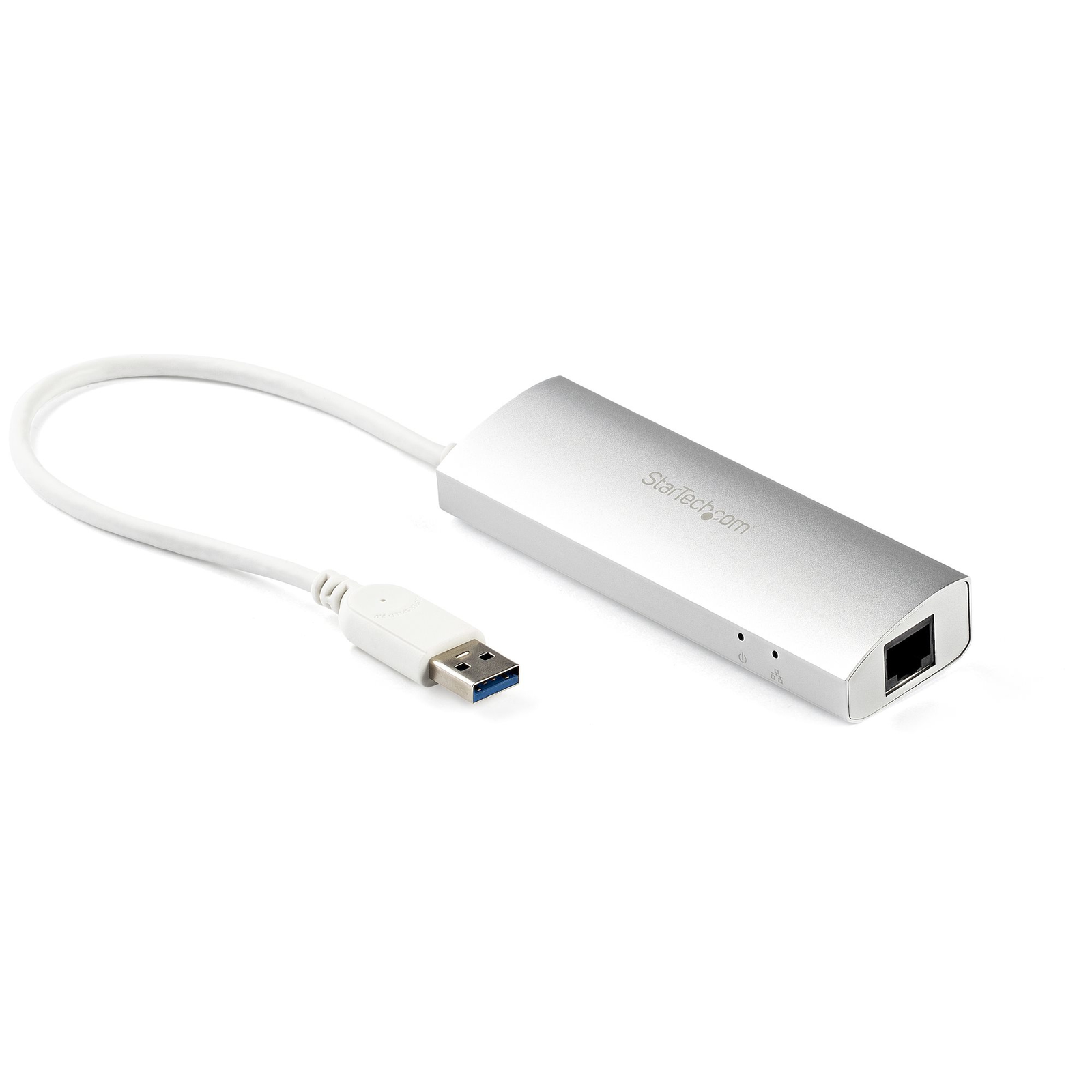 StarTech.com 3 Port Mobile USB 3.0 Hub Plus Gigabit Ethernet with Built-in Cable 5Gbps