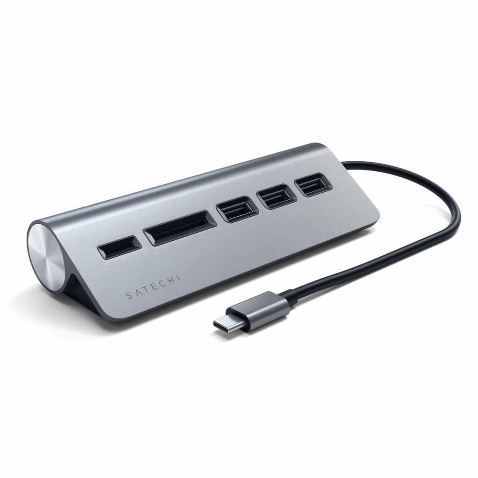 Satechi Type-C Aluminium USB Hub & Card Reader Space Grey ST-TCHCRM