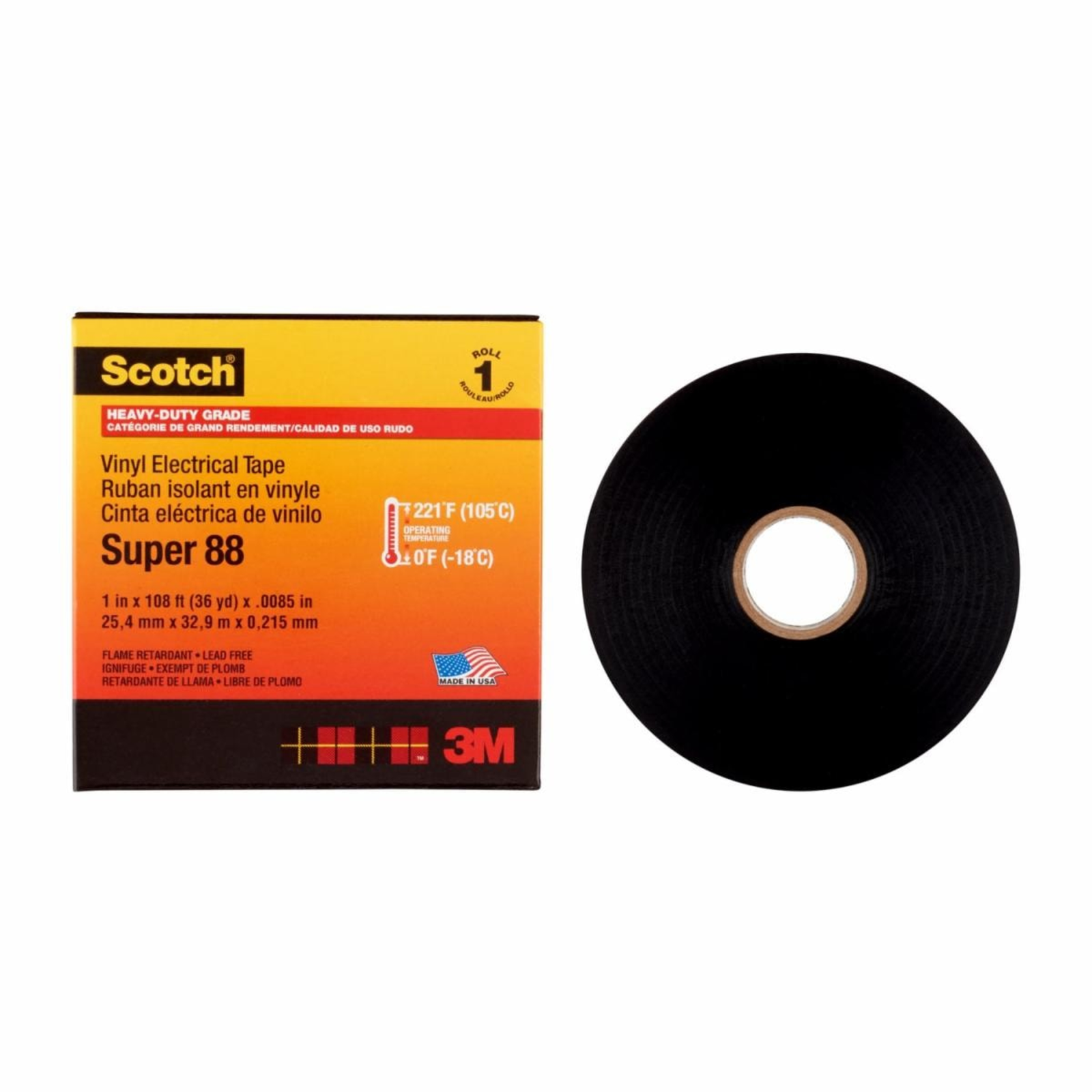 3M SUPER88-25X33 1 Piece(s) Black Rubber 600 V 32.9 M 25mm