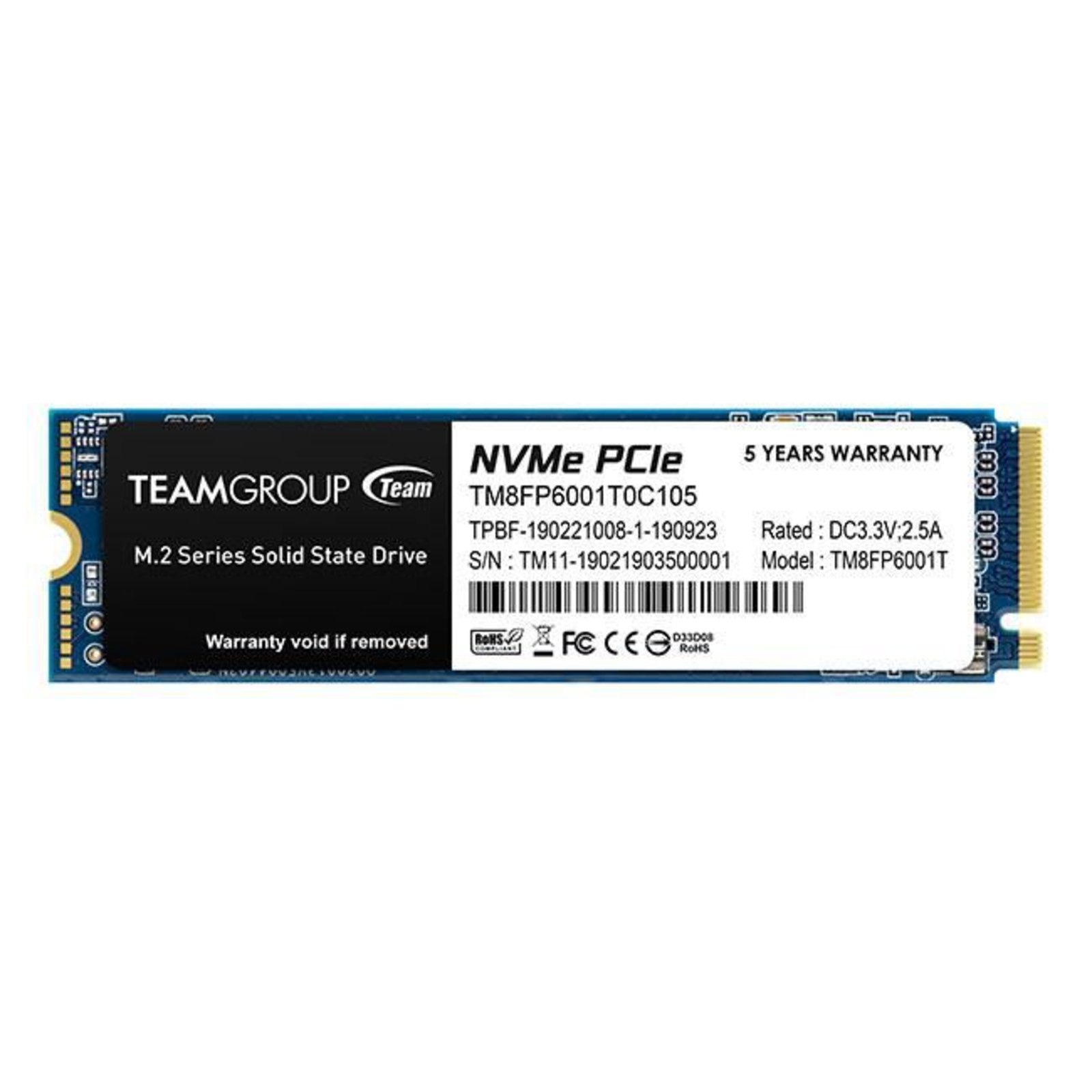 TEAMGROUP MP33 SSD 1 TB Internal M.2 2280 PCIe 3.0 X4