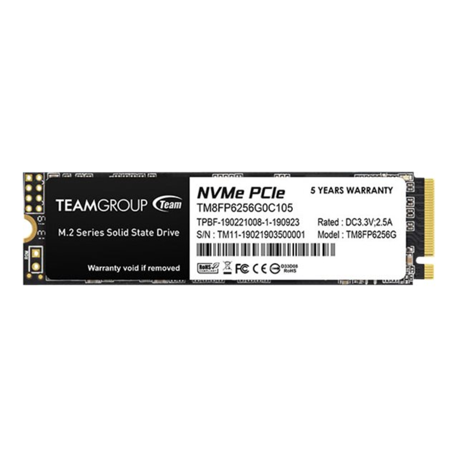 TEAMGROUP MP33 256 GB PCIe 3.0 X4 NVMe 1.3 M.2 2280