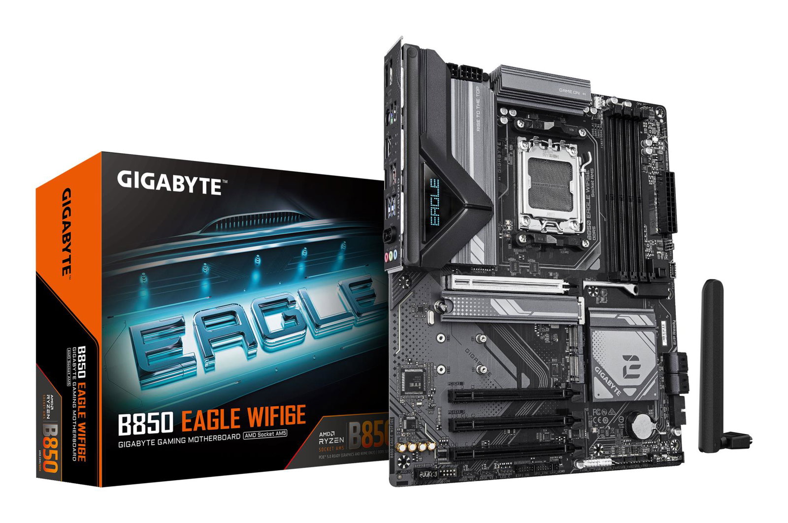 Mainboard GIGABYTE AMD B850 Socket AM5 ATX RAM DDR5-SDRAM 4xSlots Wi-Fi Yes Bluetooth Yes 3xNumber of M.2 (M) slots B850 EAGLE WIFI6E B850EAGLEWIFI6E