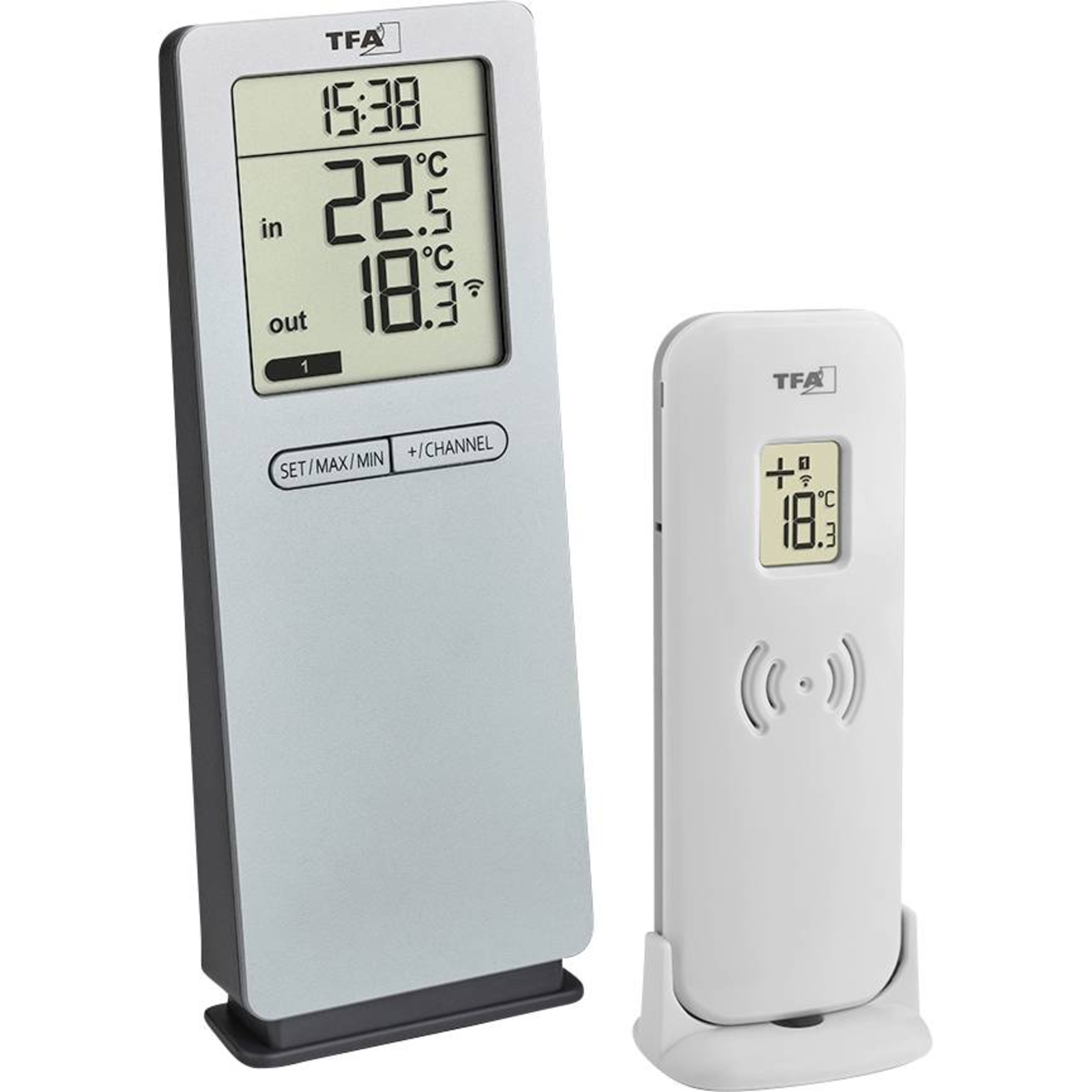 TFA 30.3071.54 Silver LOGO 2.0 Radio Thermometer