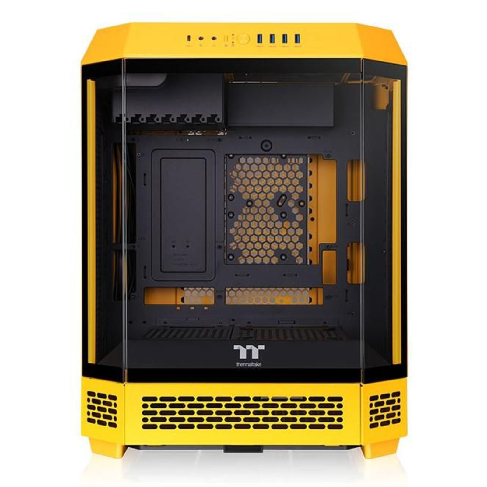 Thermaltake The Tower 600 Dark Yellow Tempered Glass X 3