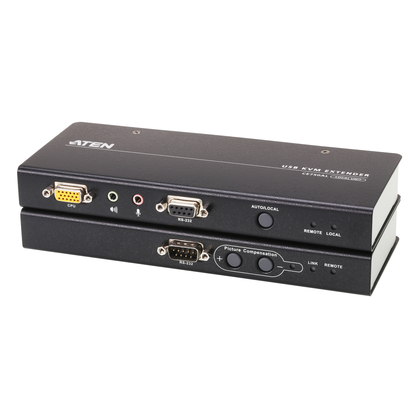 Aten CE750A Transmitter And Receiver Wired 200 M Cat5 1920 X 1200 Pixels Pushbuttons