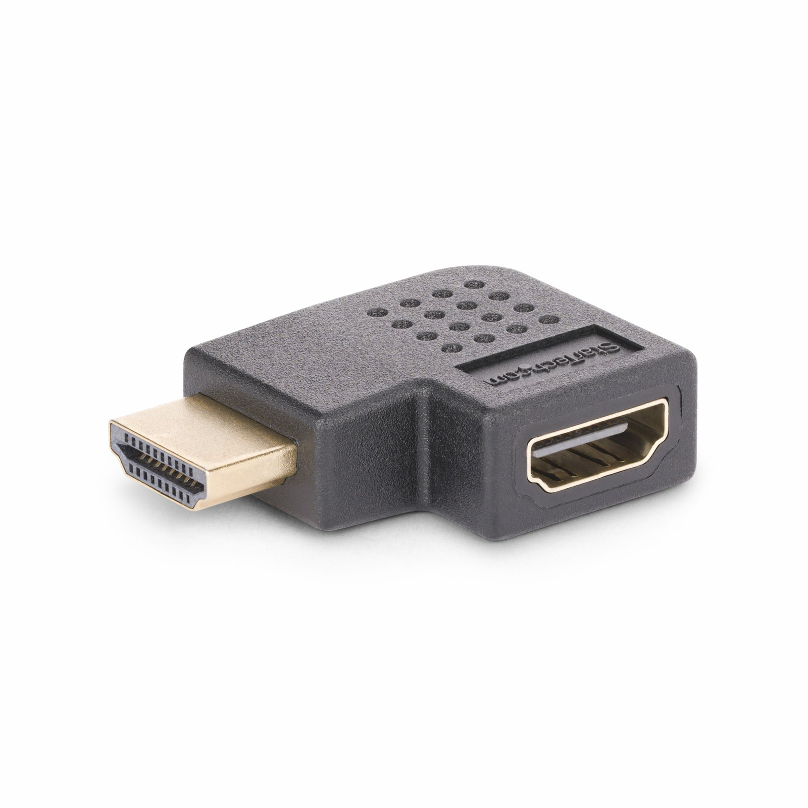 StarTech.com Right Angle HDMI 2.0 Adapter 90-Degree HDMI Port Saver M/F