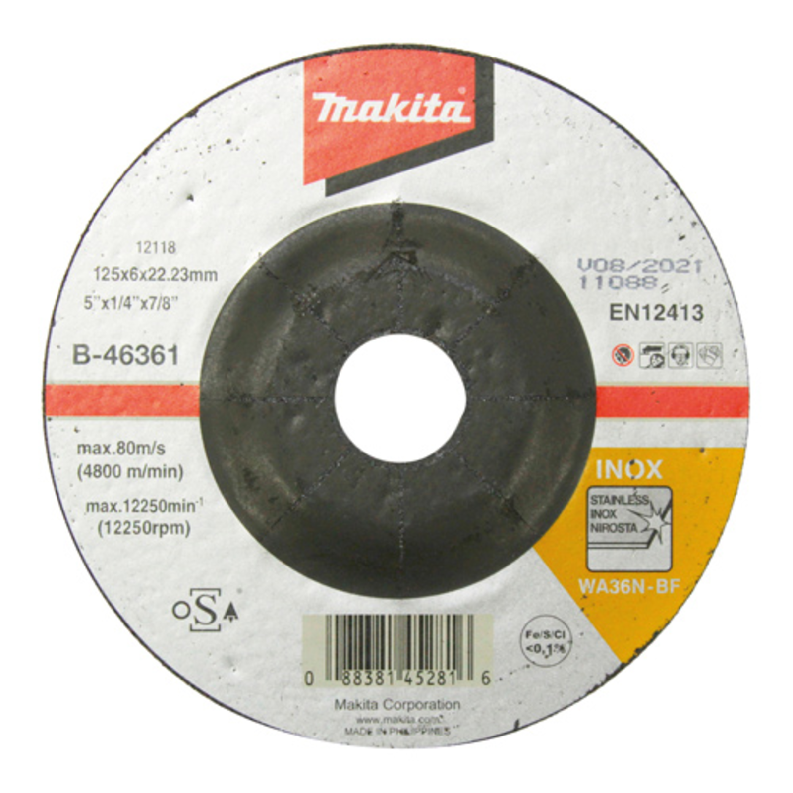 Makita Grinding Disc for Stainless Steel 125