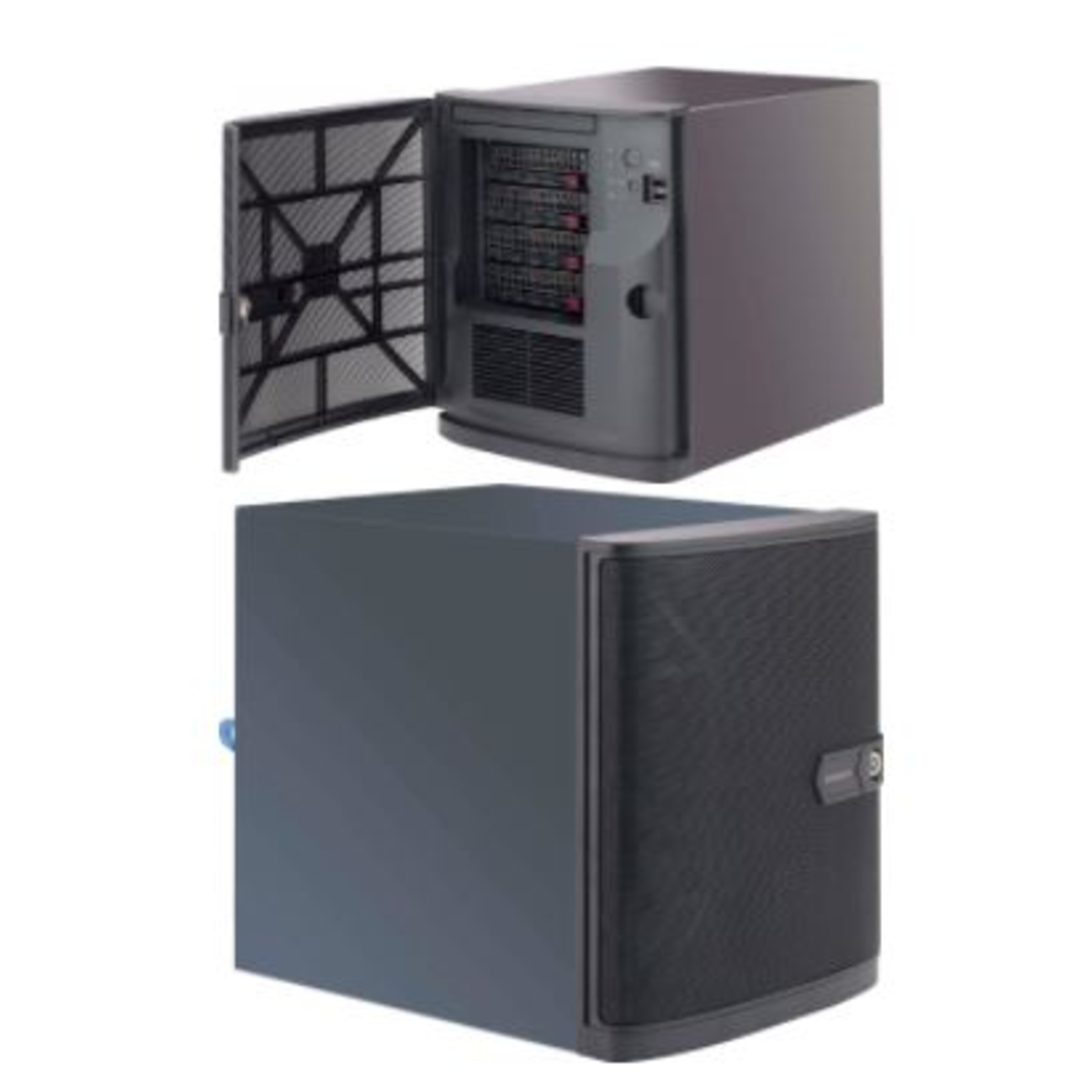 Supermicro CSE-721TQ-350B2 Mini Tower Server Black Mini-ITX Fan Failure HDD Network