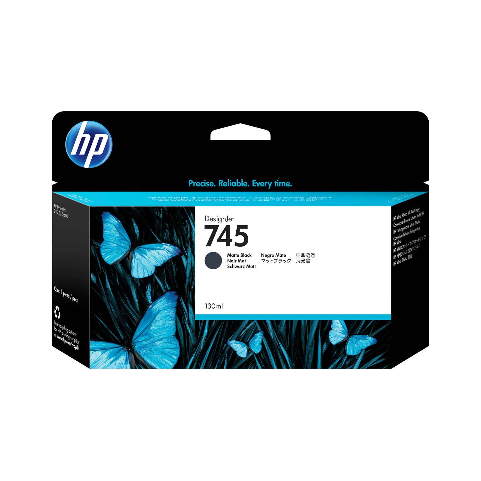HPI 745 130 Ml matte Black Original DesignJet Ink DesignJet Z2600 PostScript Z5600