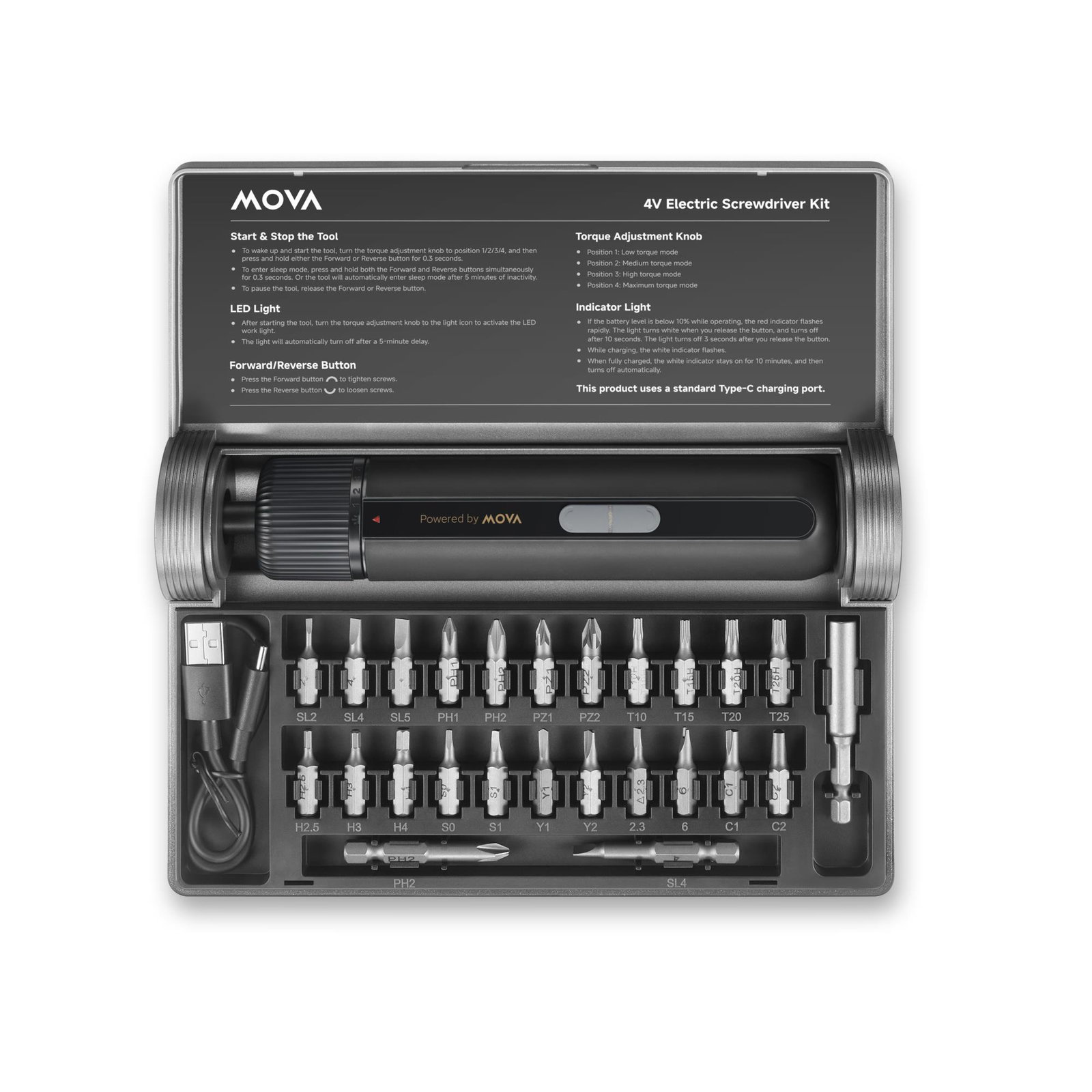 ELECTRIC SCREWDRIVER 4V 8N/MSD008 MOVA