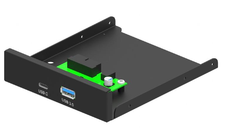 CASE ACC FRONT 3.5 PANEL/USB 2P FDI3-U3C-01 GEMBRID