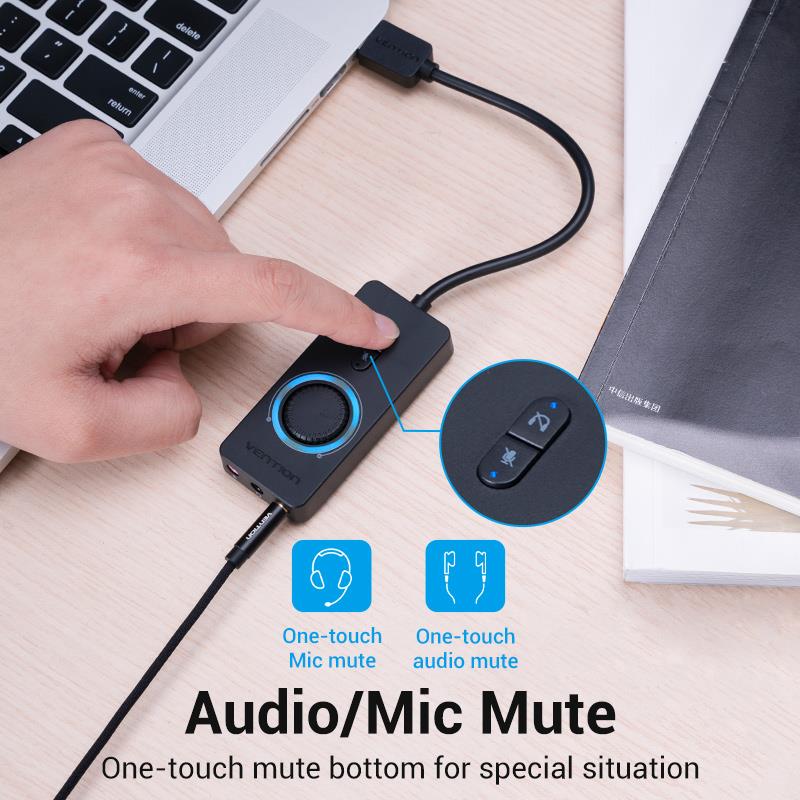 SOUND CARD ADAPTER USB/0.15M CDRBB VENTION