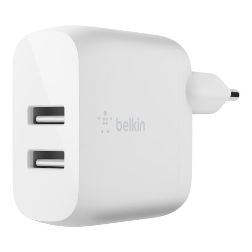 DUAL USB-A CHARGER - 24W WHITE