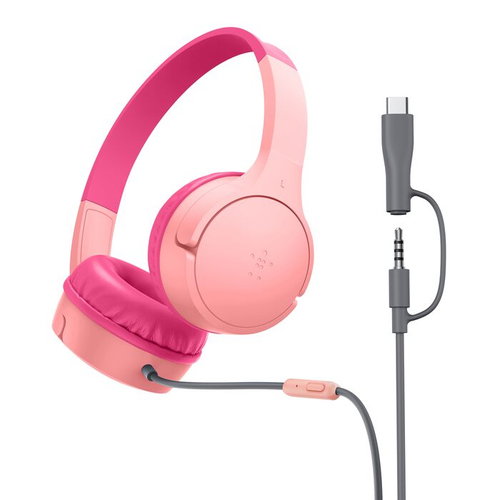 SOUNDFORM MINI WIRED ON-EAR - HEADPHONES - USB-C 3.5MM PINK