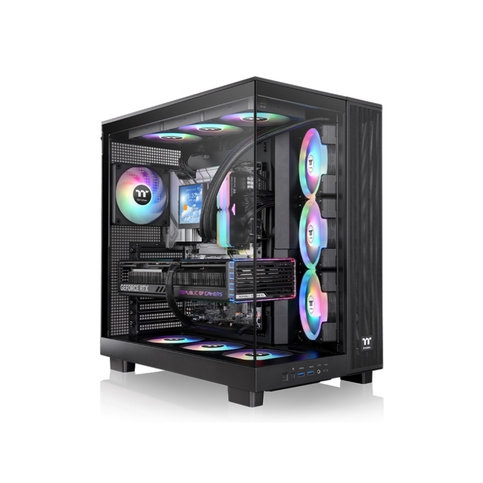 Thermaltake View 380 XL TG RGB Mid Tower ATX Case with Glass Panels (Black)