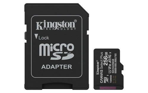256GB MICROSDXC CANVAS SELECT+ - GEN3 150MB/S A1 CARD + ADAPTER