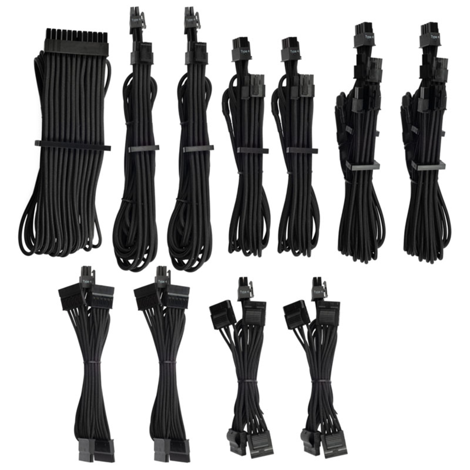 Corsair CP-8920222 Male Male Straight Straight Black HX1200 HX1000