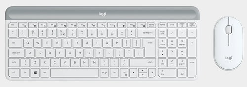 SLIM WRLS. KEYB.MOUSECOMB MK470 - OFFWHITE ESP MEDITER