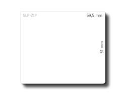 SLP-ZIP WHITE LABEL 51X60MM - 190 LAB/ROLL 1 ROLL/BOX