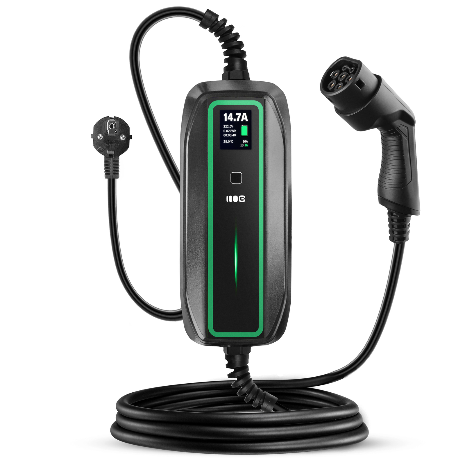 Greencell Charger Cable for E-Vehicle Type 2 3.6kW 16A 5.5m