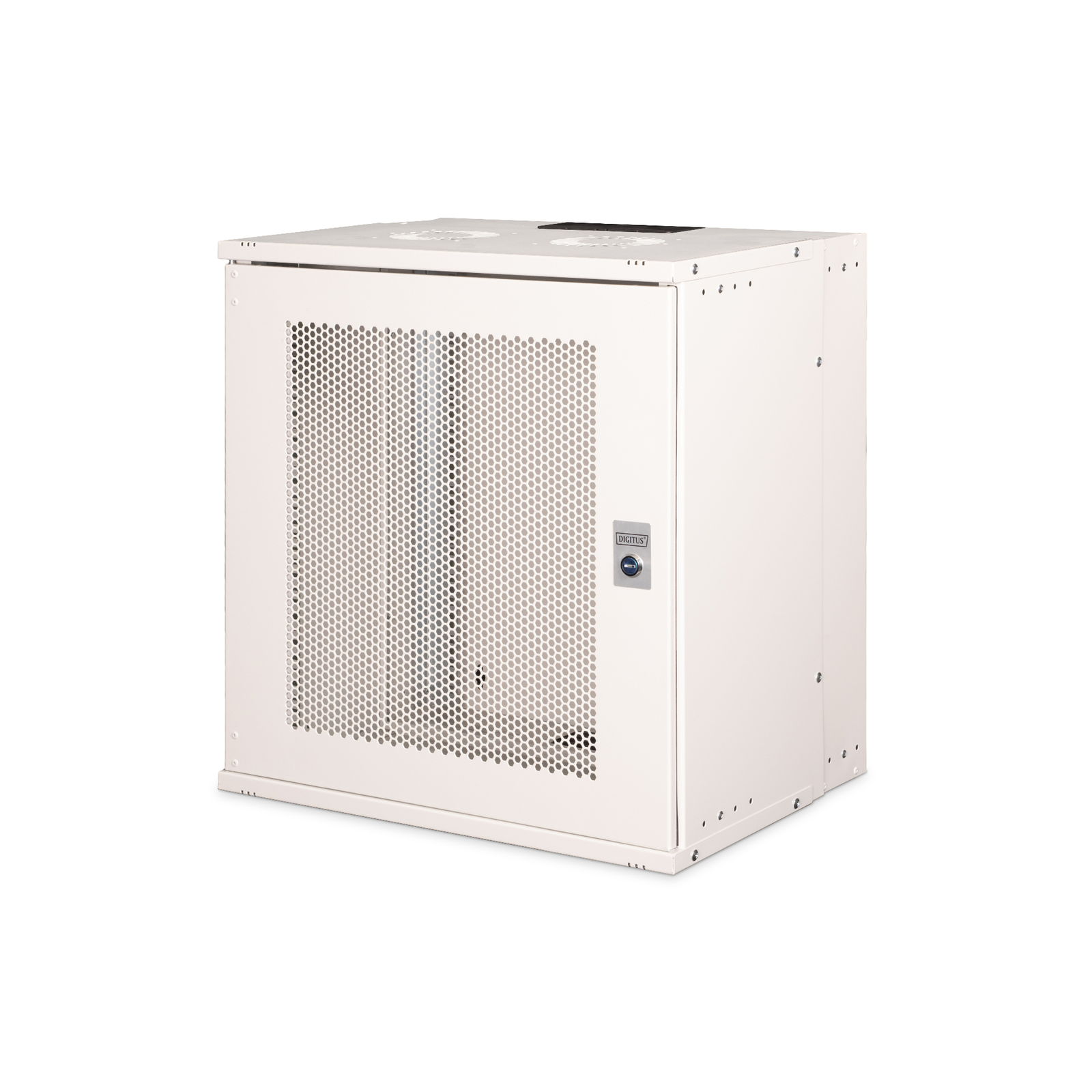 DIGITUS Wall-mounted Housing SOHO PRO 19 Inch 12U Perforated Door 595x540x400mm Gray