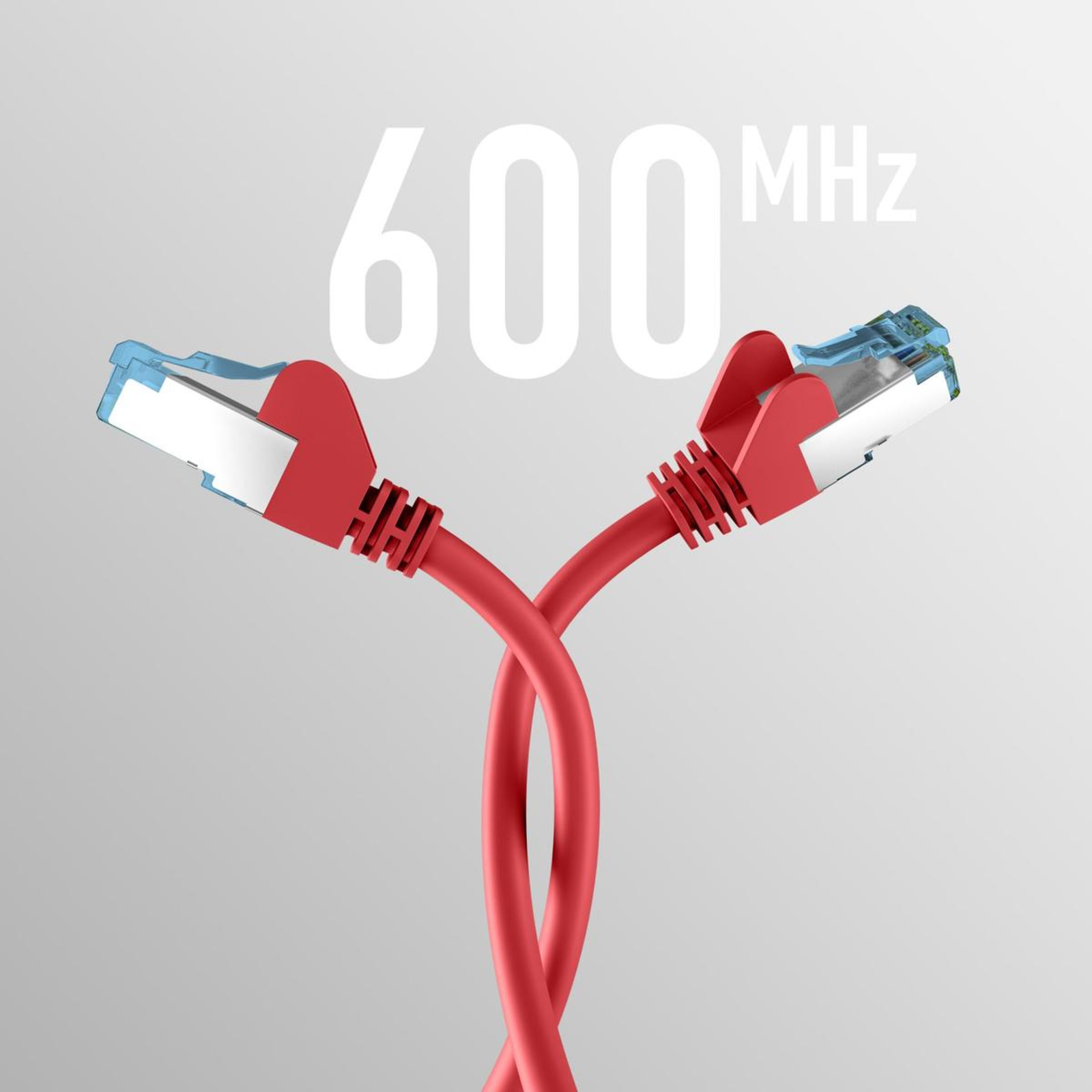 EFB Elektronik RJ45 Patch Cable with CAT7 RAW Cable RED 25m