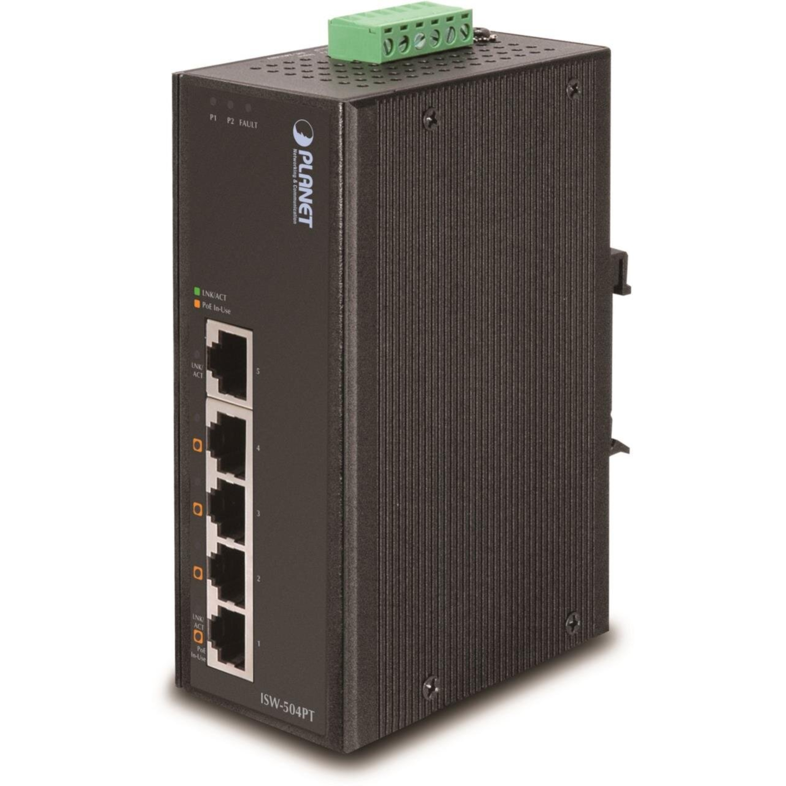PLANET 5-Industrial Ethernet Switch W/ 4 PoE -40-75