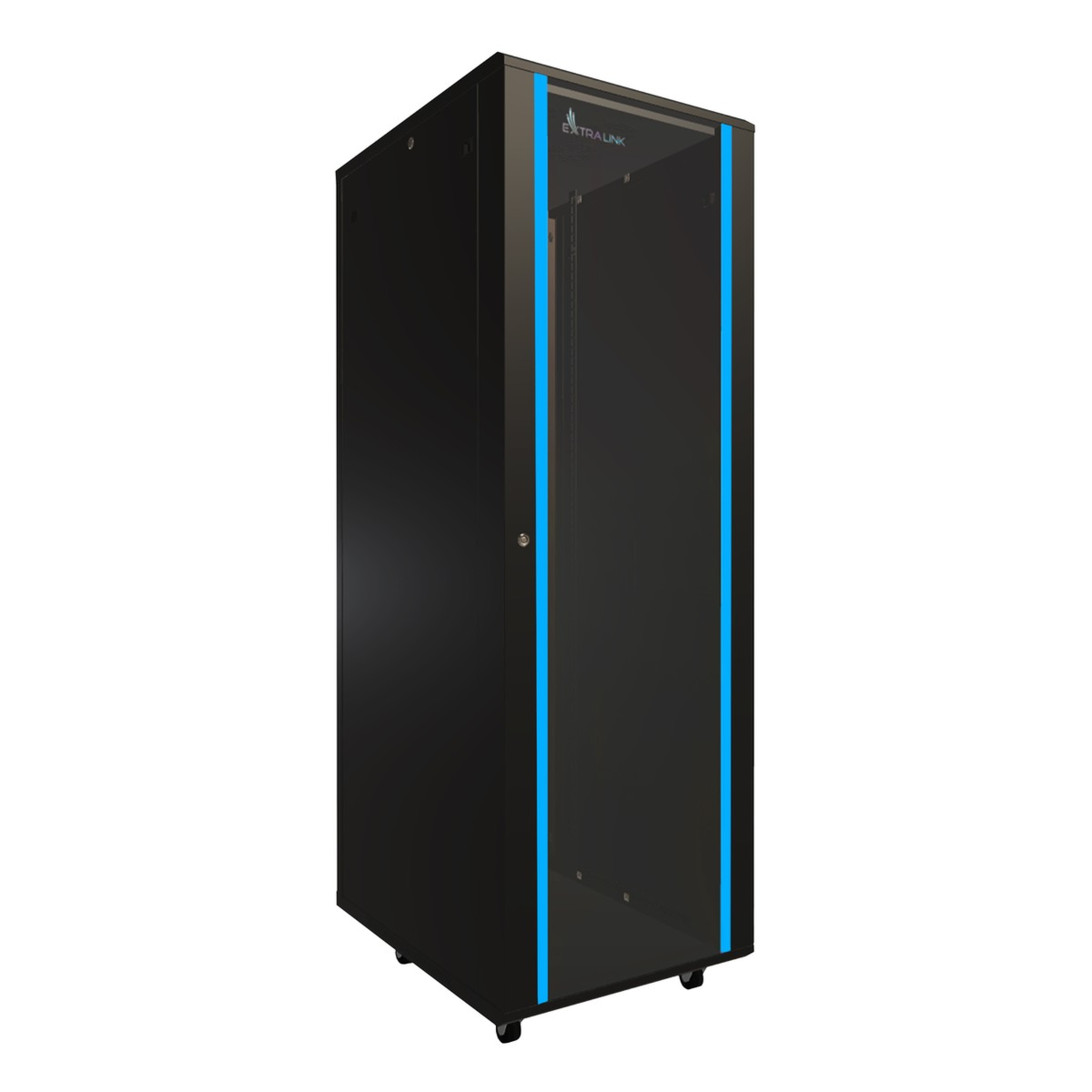 Extralink Rackmount Cabinet 37U 600x800 Black Standing Free-standing Rack 600 Kg Padlock Shelving