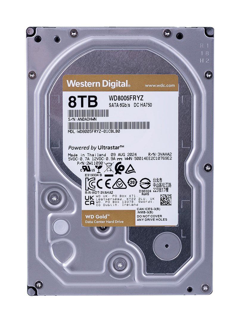 Western Digital Gold WD8005FRYZ internal hard drive 3.5 8 TB Serial ATA III