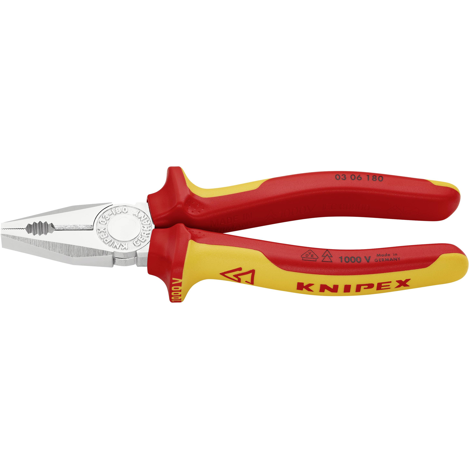 KNIPEX 03 06 180 VDE Combination Pliers 180 Mm DIN ISO 5746 DIN EN 60900