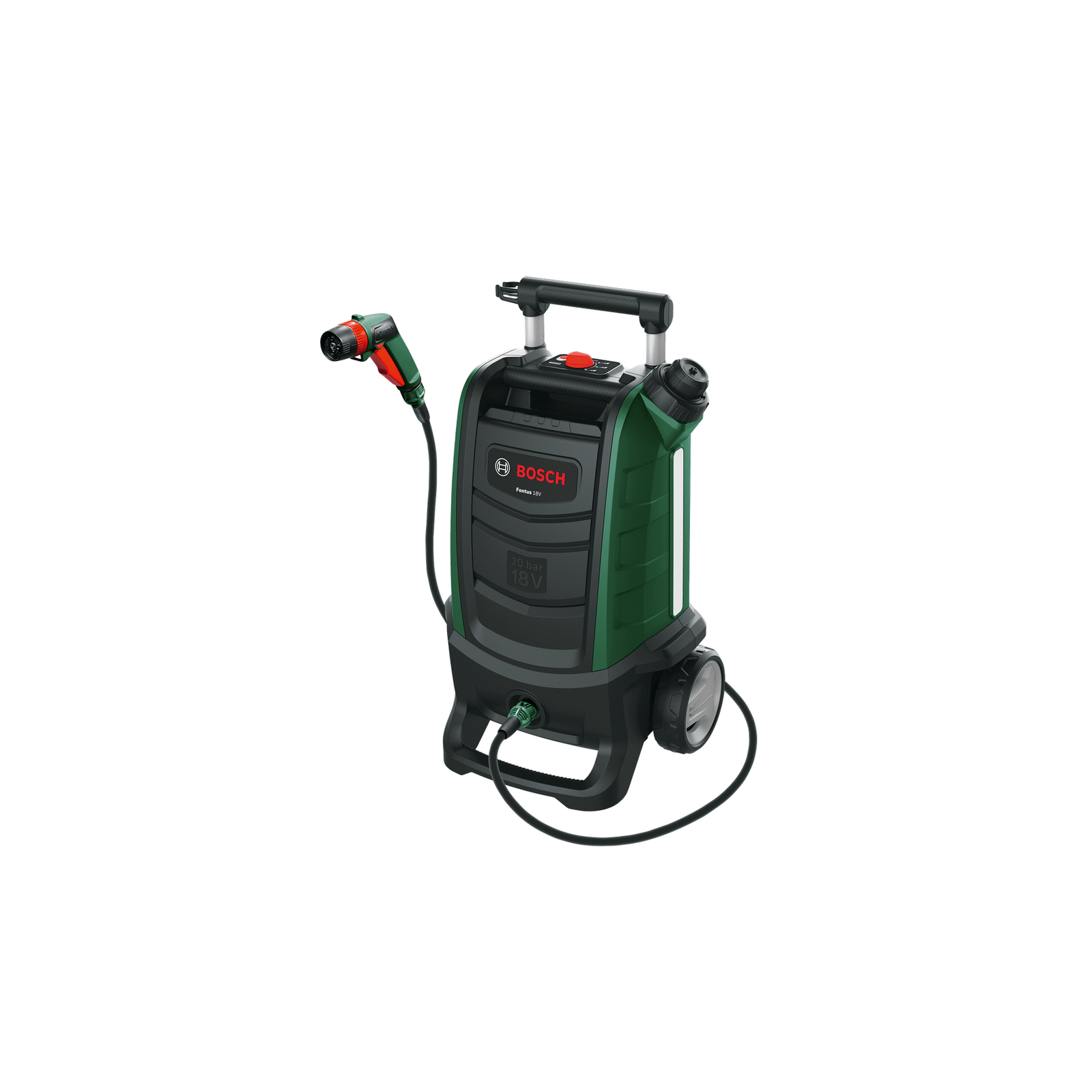 Bosch Fontus 18V pressure washer Upright Battery Black, Green