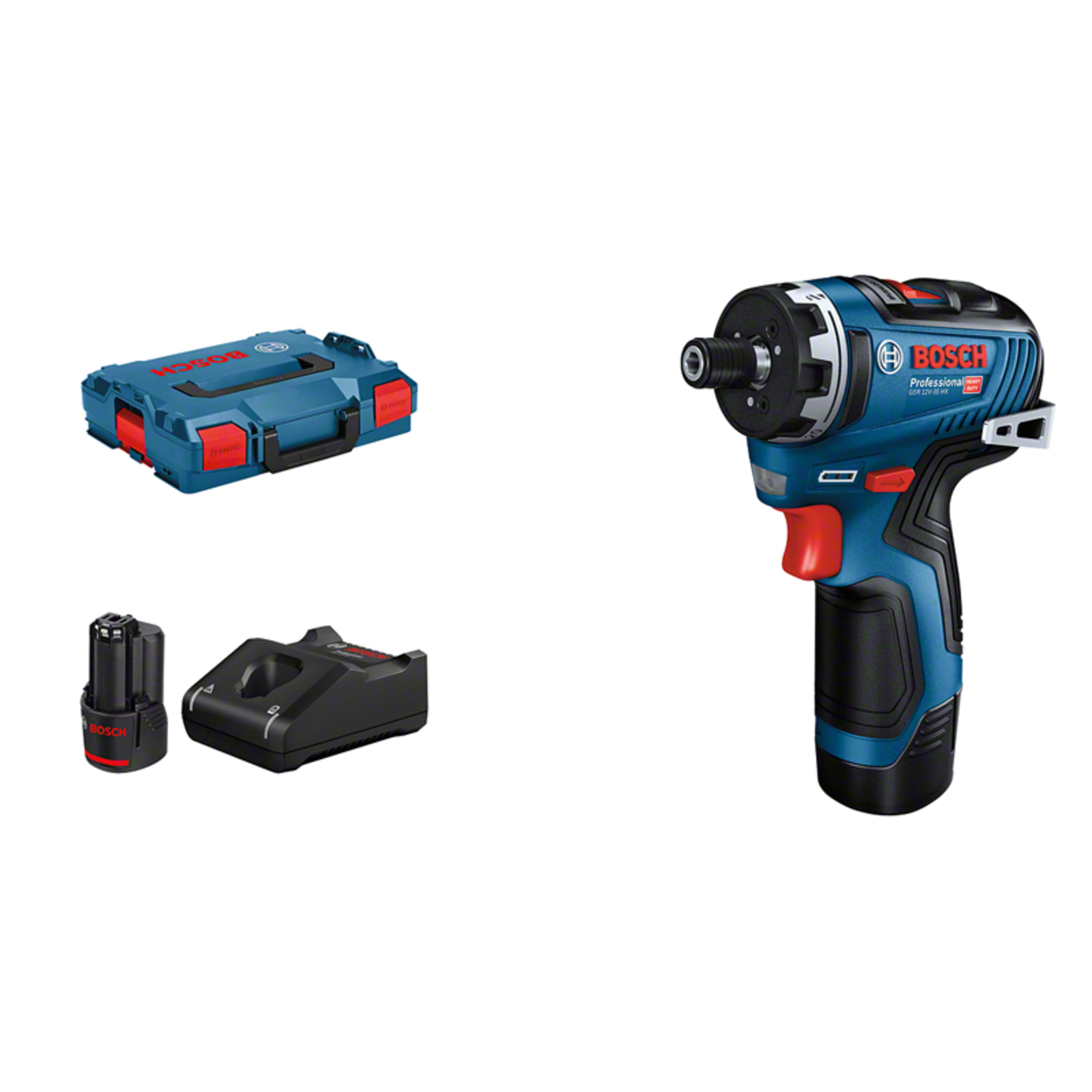 Bosch Cordless Screwdriver GSR 12V-35 HX Professional 12V Blue Black 2x Li-Ion Battery 3Ah