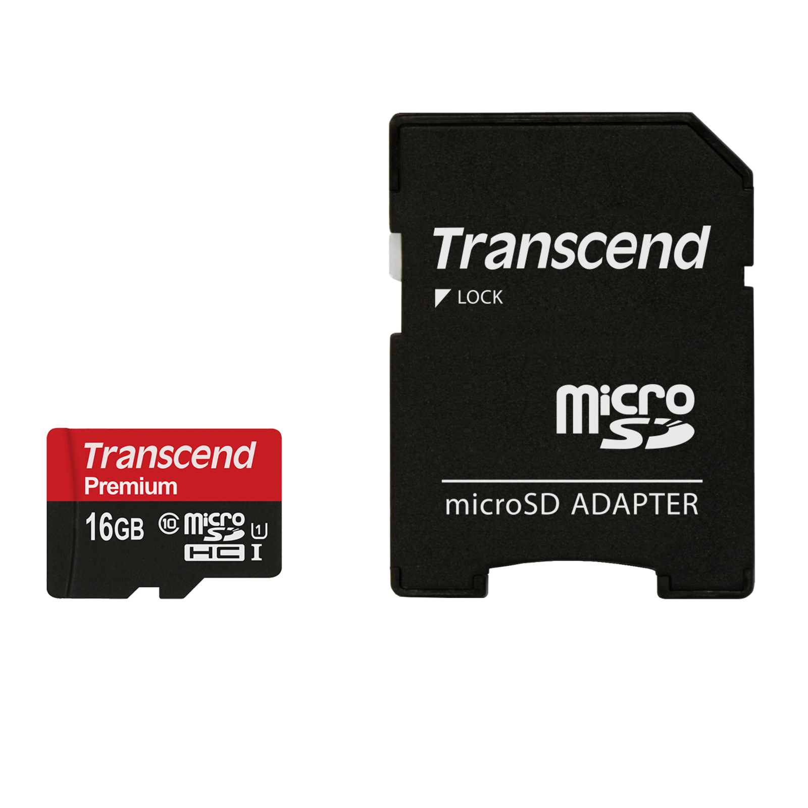 Transcend Premium Flash Memory Card MicroSDHC-SD Adapter Included