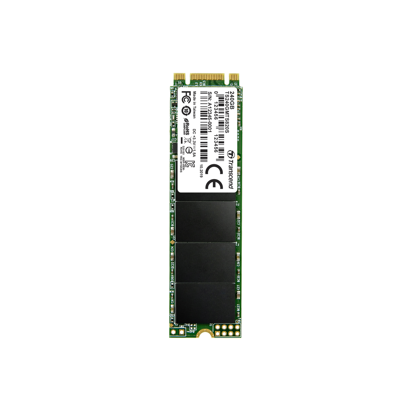 Transcend SSD 240GB M.2 MTS820S M.2 2280 3D NAND SATA3